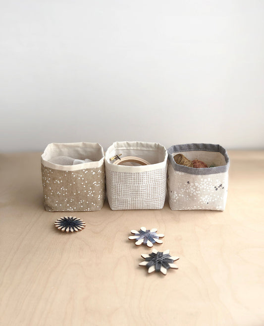Mini Fabric Storage Bin - Free Pattern