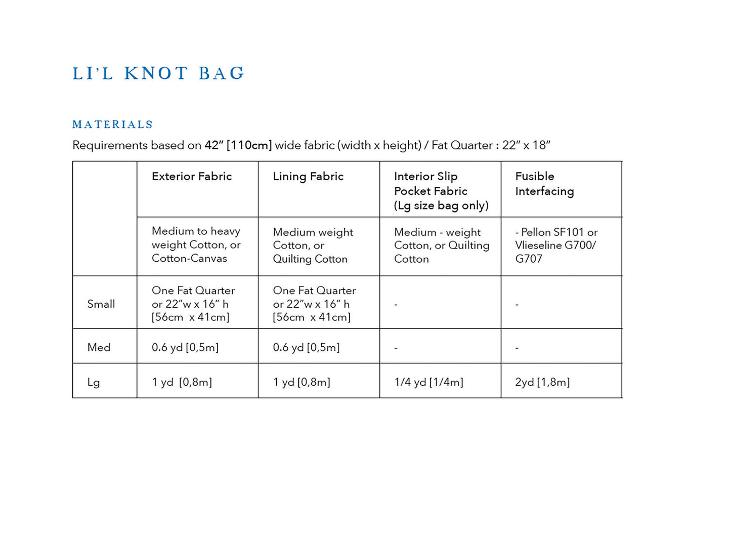Knot Bag PDF Pattern
