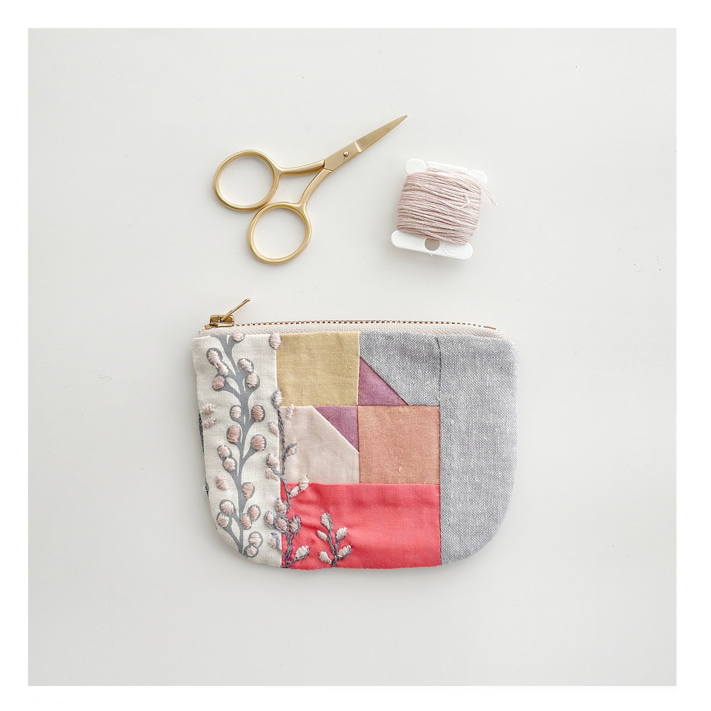 Patchwork Zip Pouch PDF Pattern