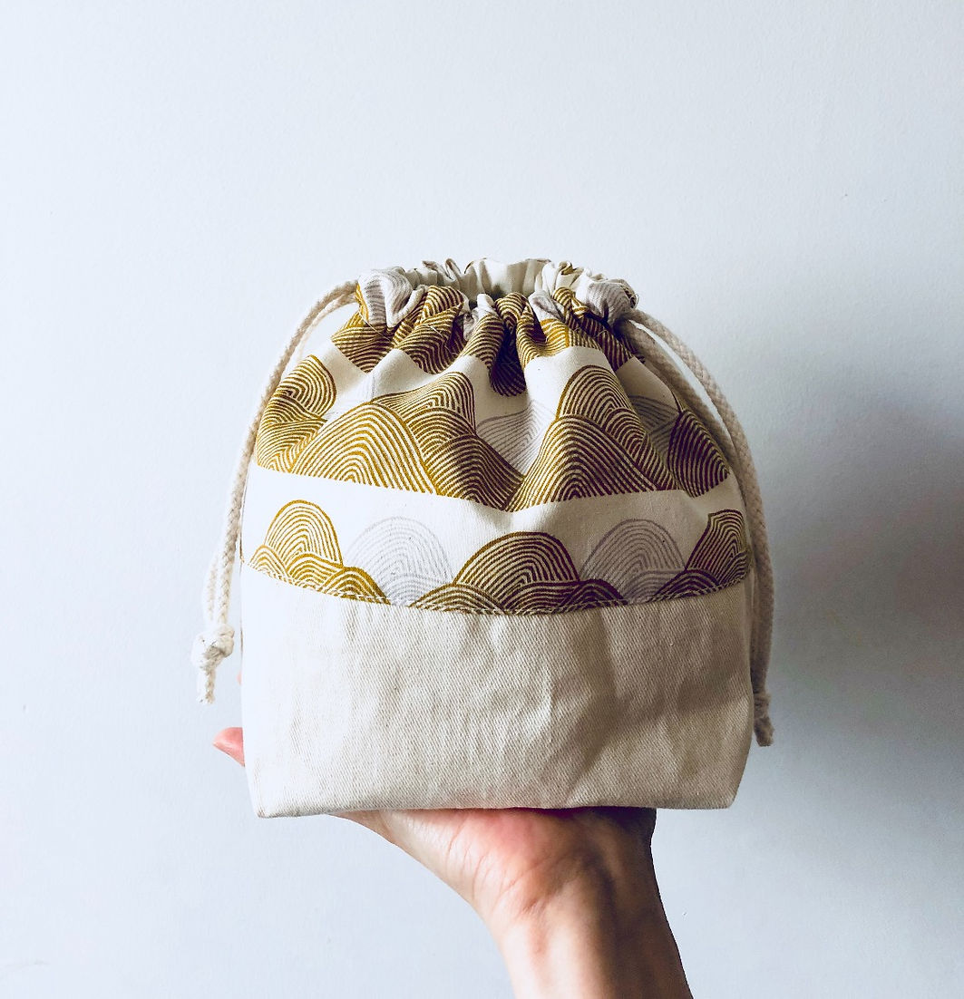 Leah Drawstring Bag PDF Pattern