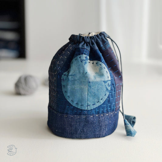 Blue Moon Drawstring Bag