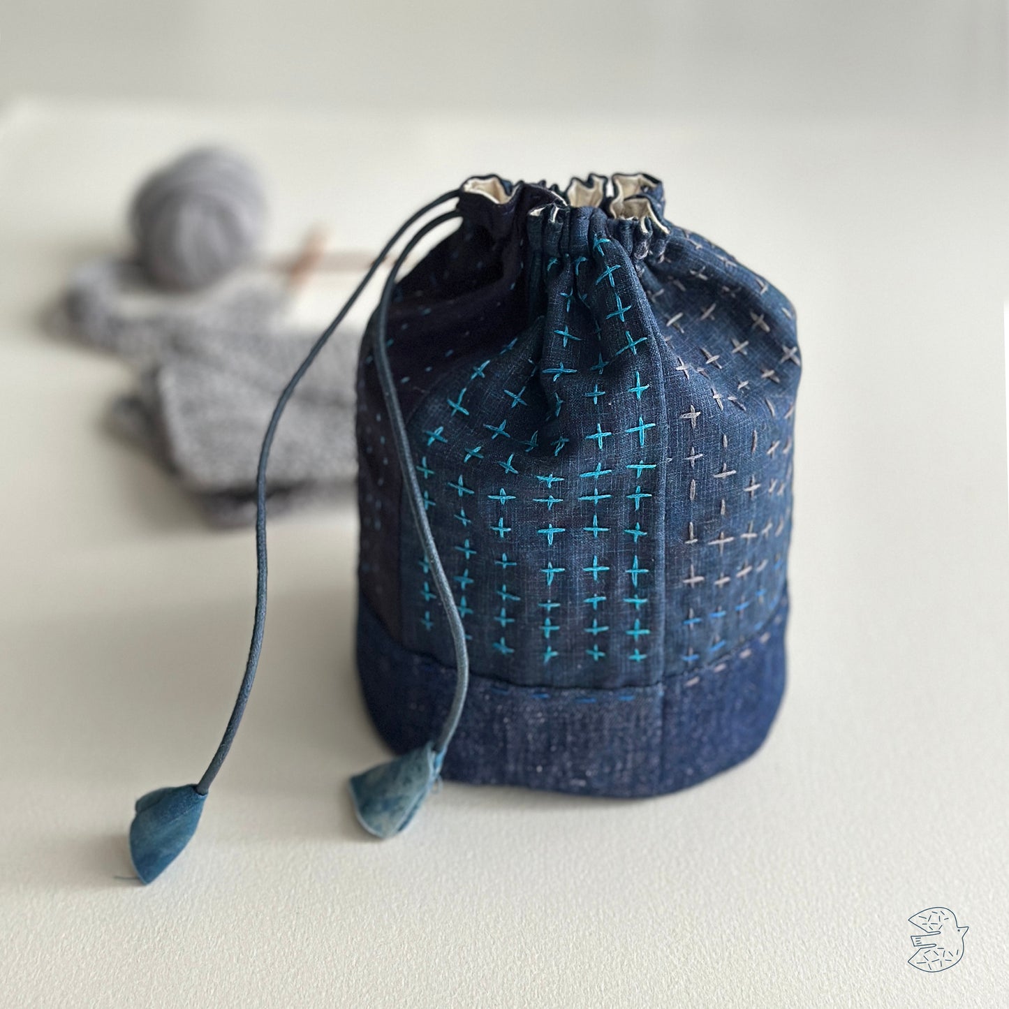 Blue Moon Drawstring Bag