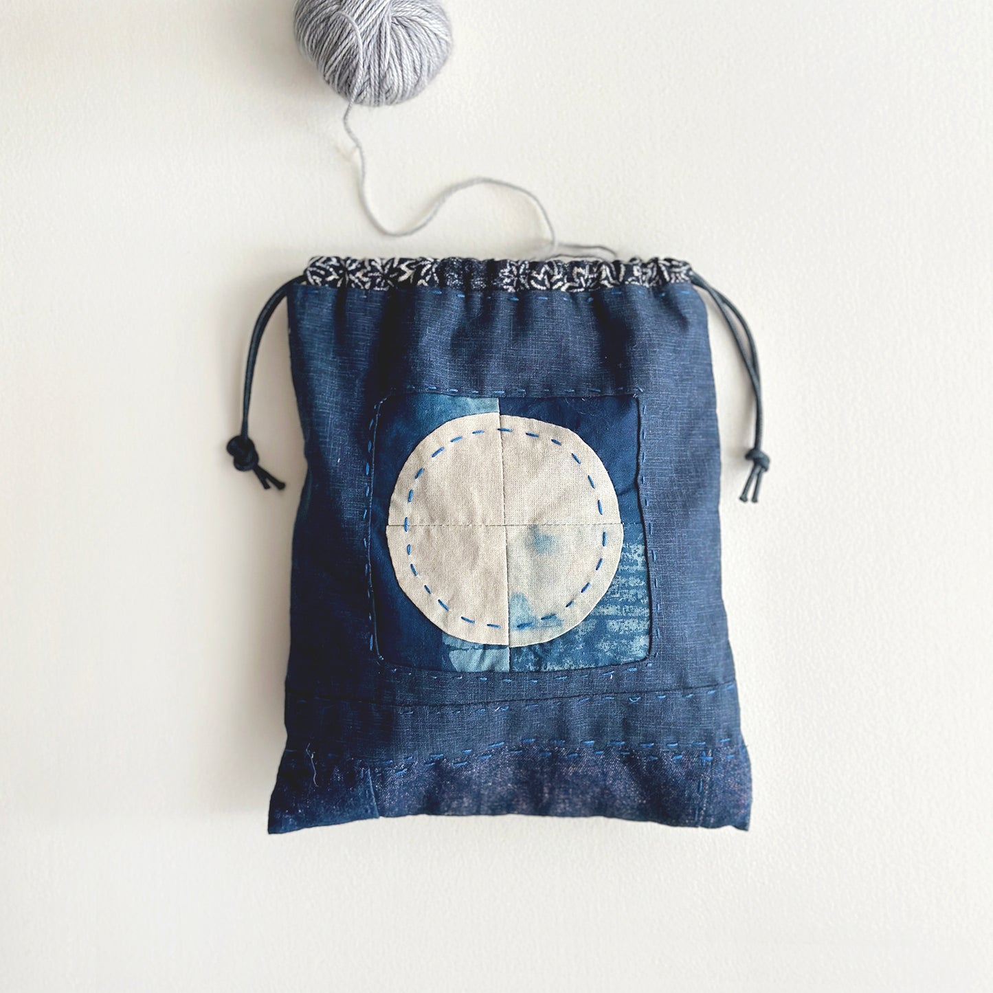 Snow Moon Drawstring Bag