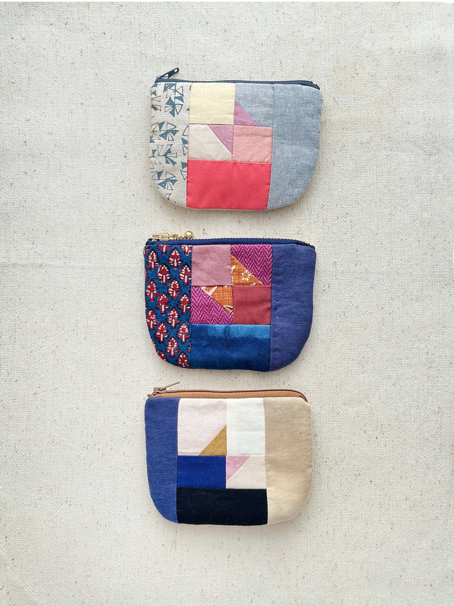 Patchwork Zip Pouch PDF Pattern