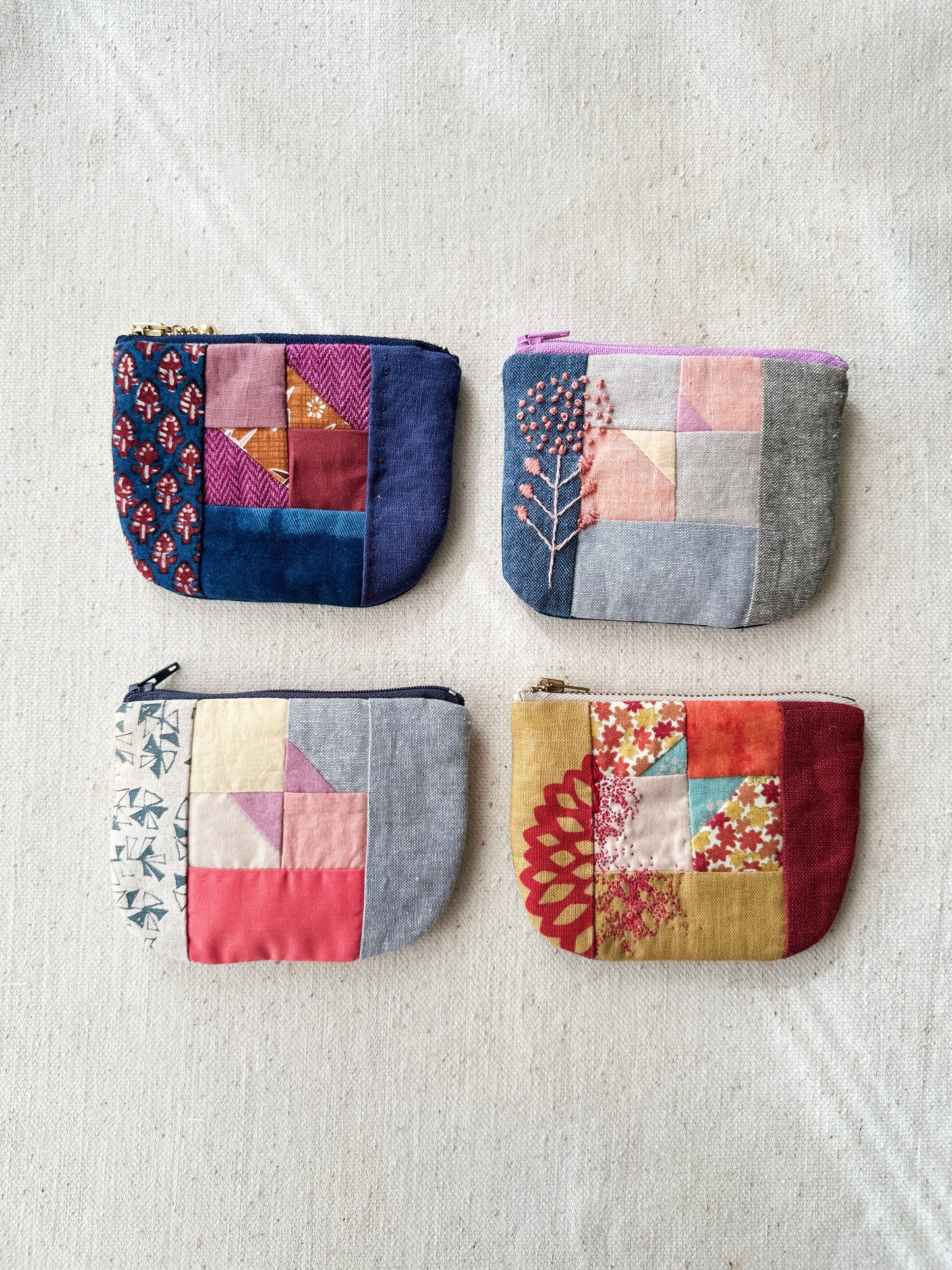 Patchwork Zip Pouch PDF Pattern
