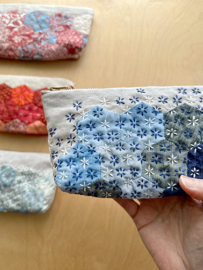 Quilted Hexie Pouch PDF Pattern