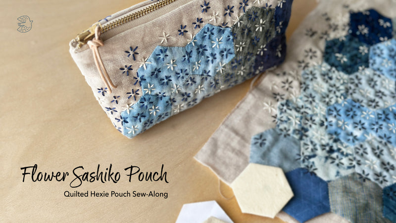 Flower Sashiko Pouch