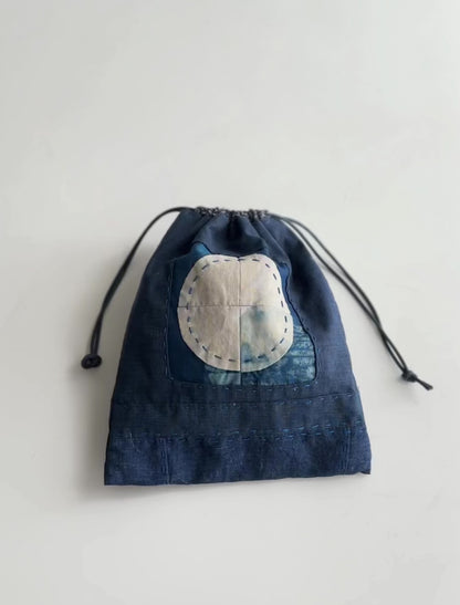 Snow Moon Drawstring Bag